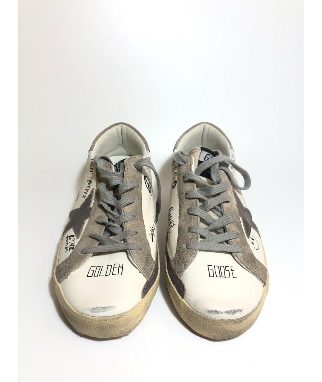 GOLDEN GOOSE DELUXE BRAND Белые кожаные кеды, фото 2