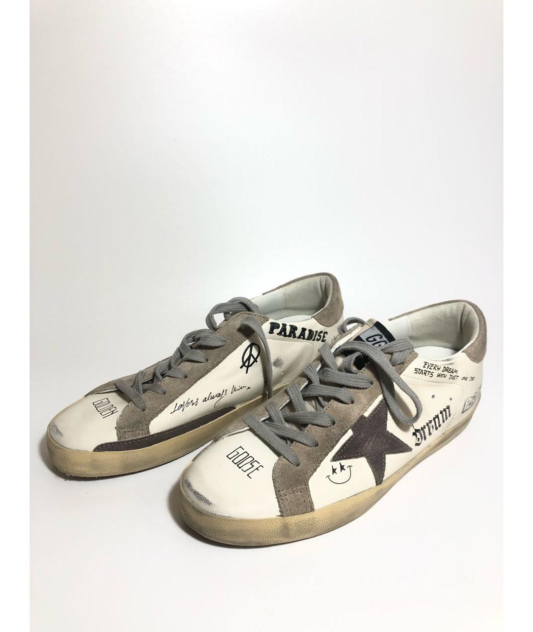 GOLDEN GOOSE DELUXE BRAND Белые кожаные кеды, фото 3