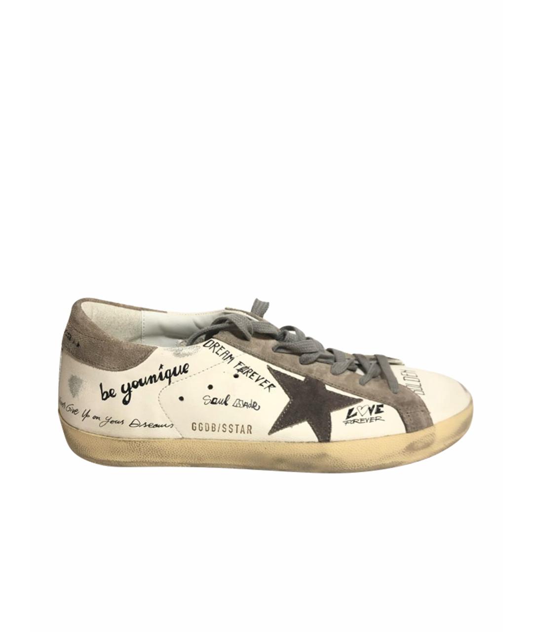 GOLDEN GOOSE DELUXE BRAND Белые кожаные кеды, фото 1