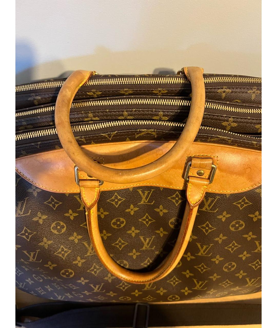 LOUIS VUITTON Коричневая дорожная/спортивная сумка из искусственной кожи, фото 6