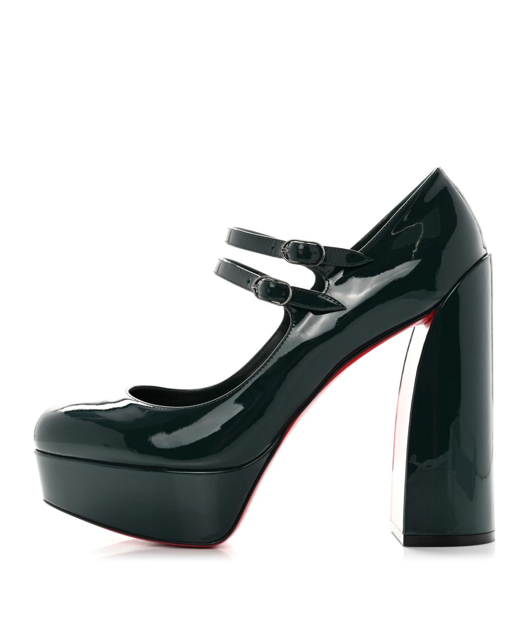 CHRISTIAN LOUBOUTIN Черные кожаные туфли, фото 6