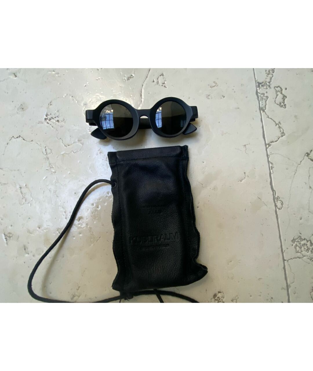 JULIUS Черные пластиковые солнцезащитные очки, фото 2
