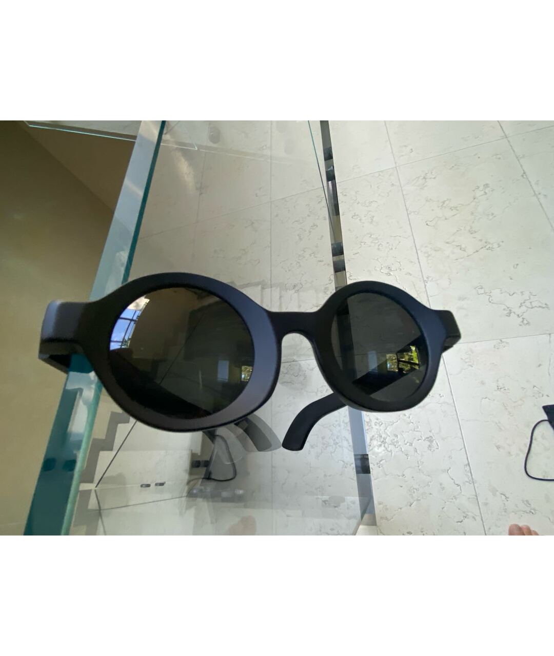 JULIUS Черные пластиковые солнцезащитные очки, фото 4