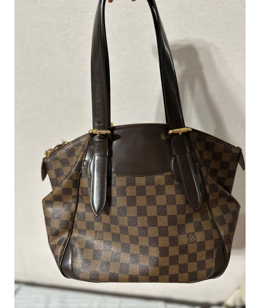 LOUIS VUITTON Коричневая сумка с короткими ручками, фото 3