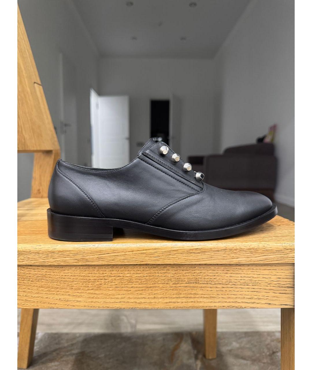 BALENCIAGA Черные кожаные лоферы, фото 7