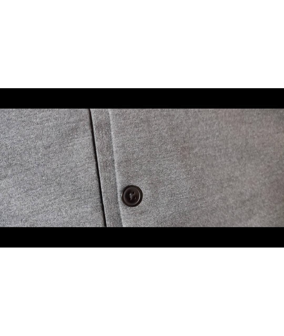 CELINE Серые полиэстеровые классические брюки, фото 4