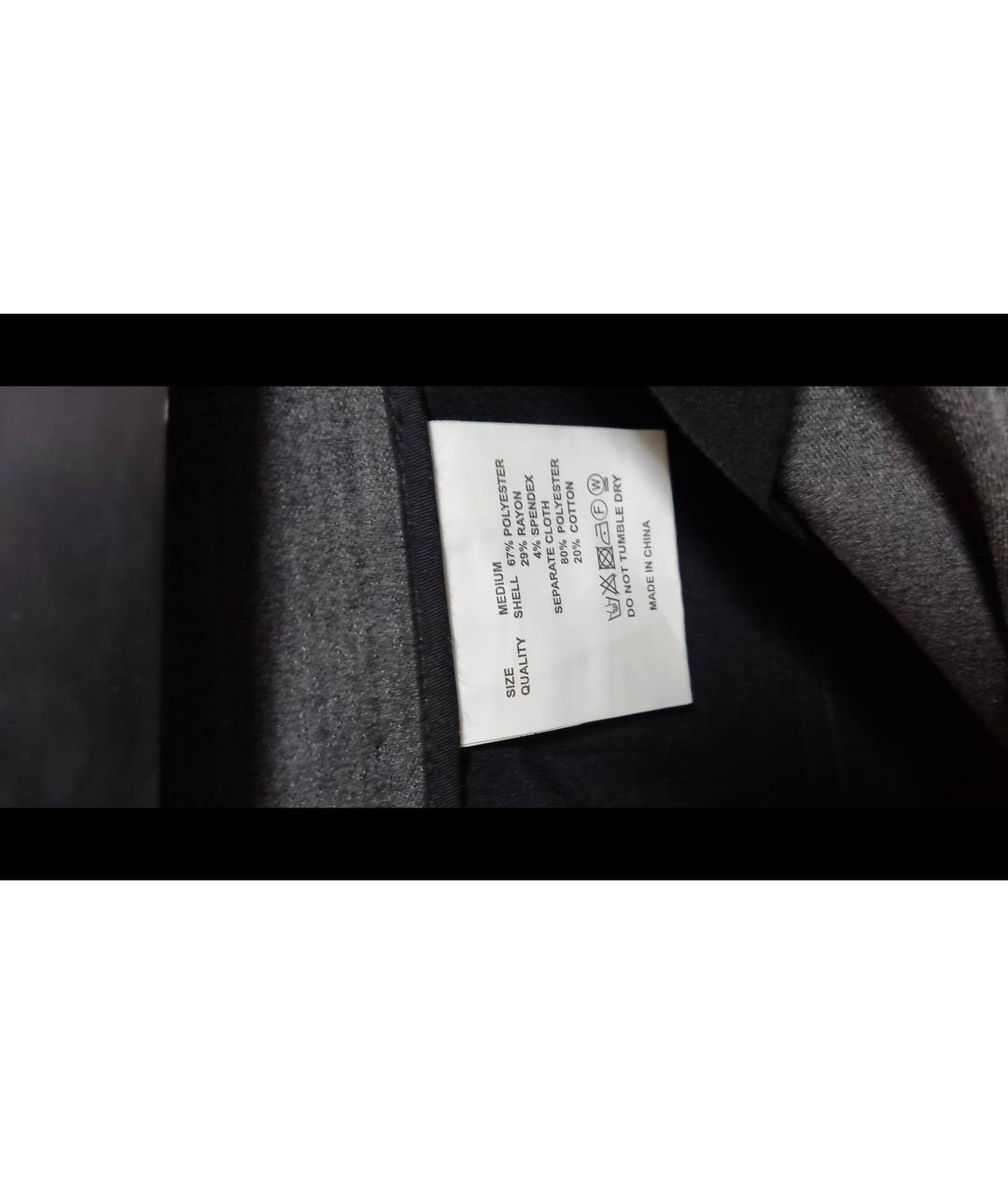 CELINE Серые полиэстеровые классические брюки, фото 3