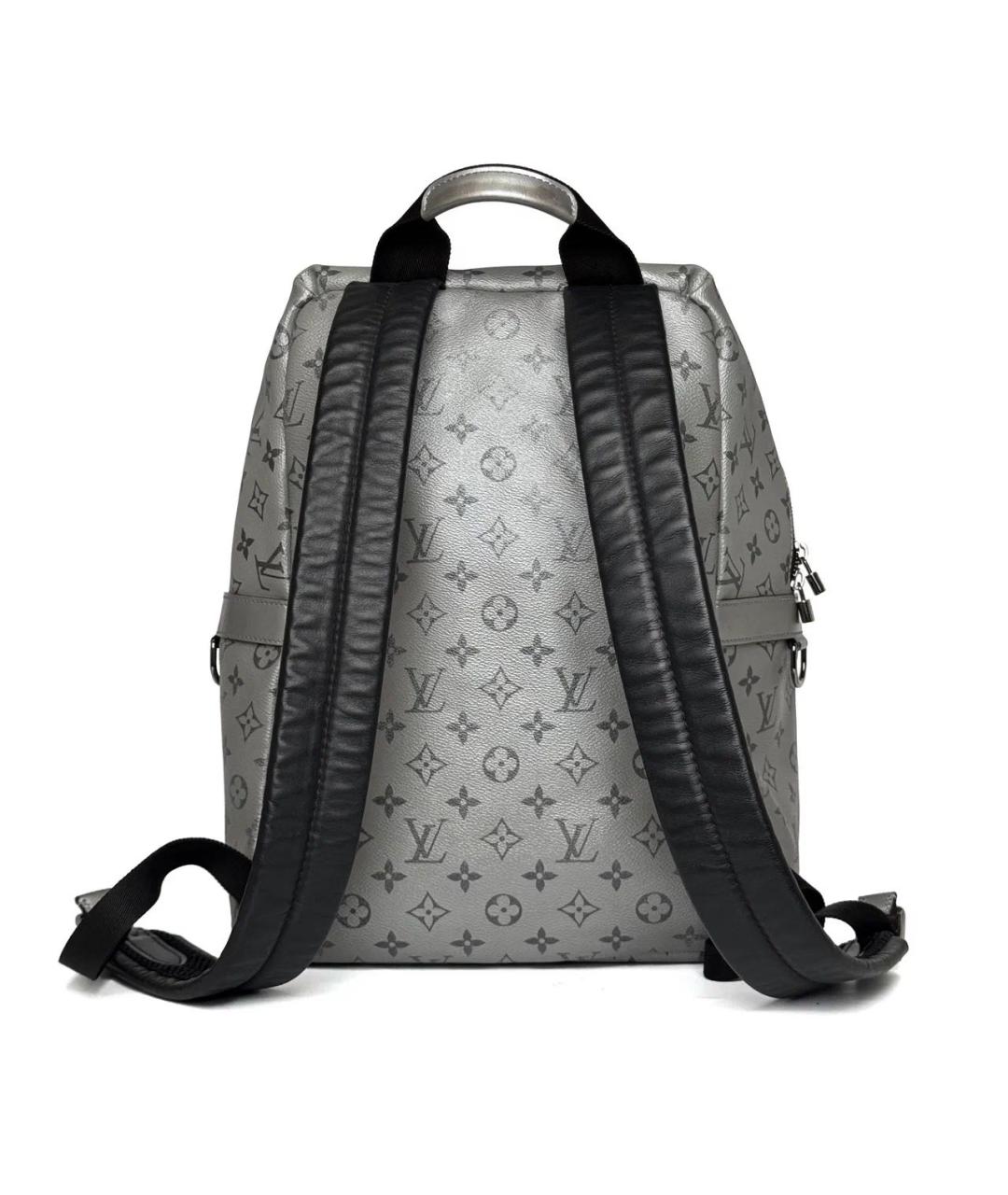 LOUIS VUITTON Серебрянный кожаный рюкзак, фото 2