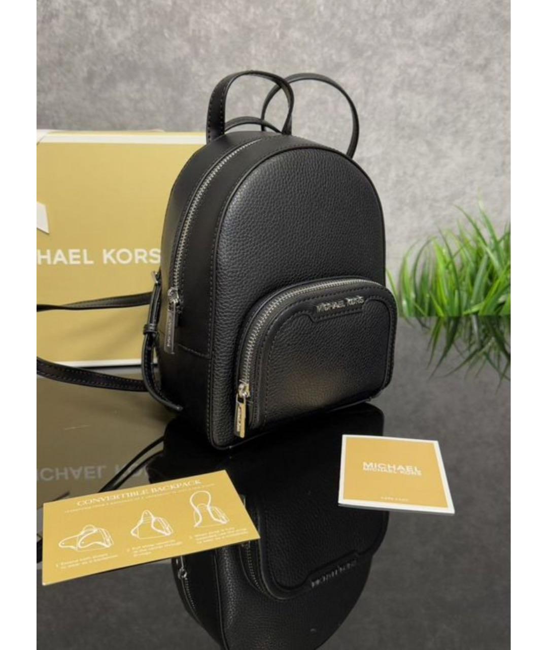 MICHAEL KORS Черный кожаный рюкзак, фото 2