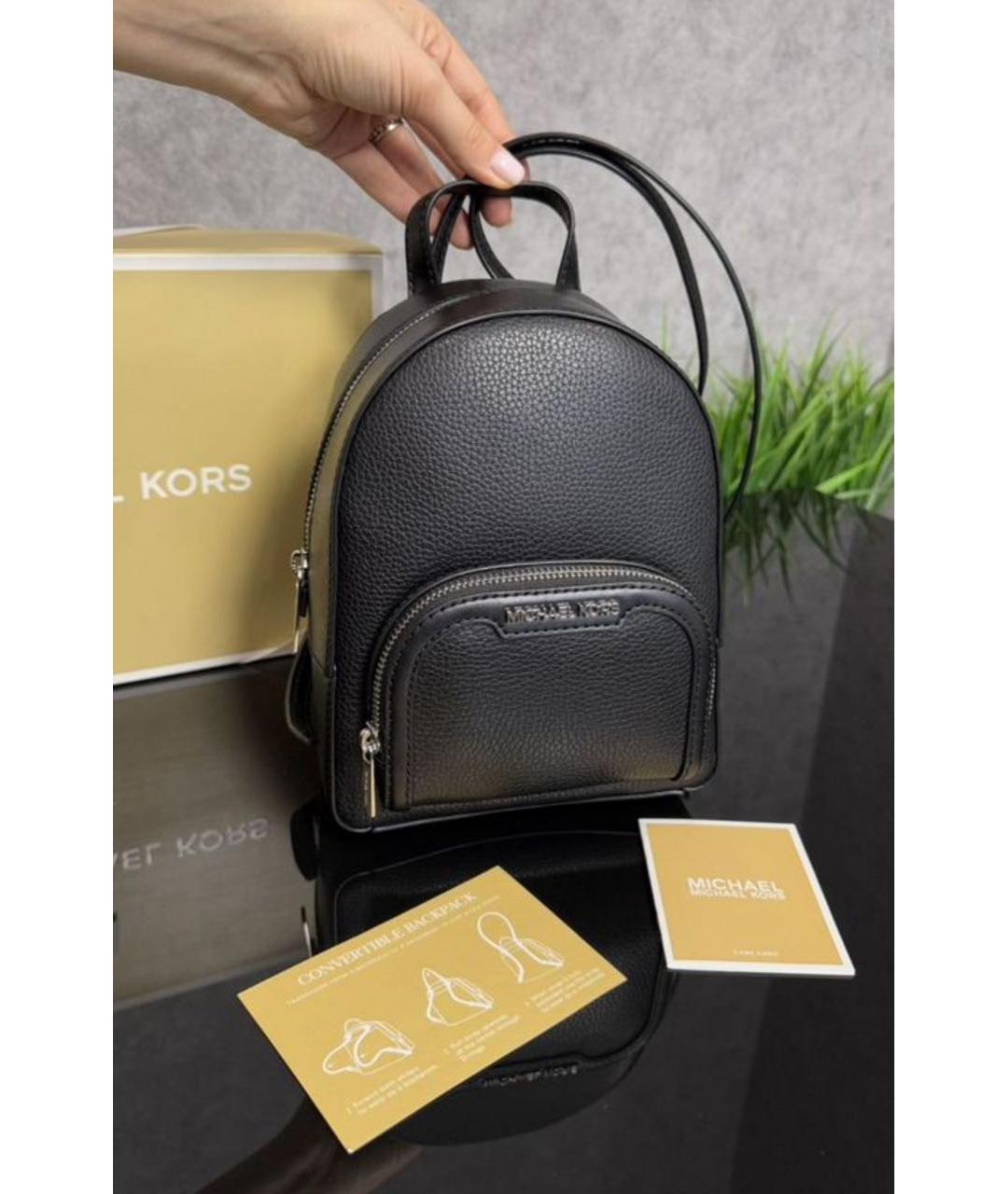 MICHAEL KORS Черный кожаный рюкзак, фото 5