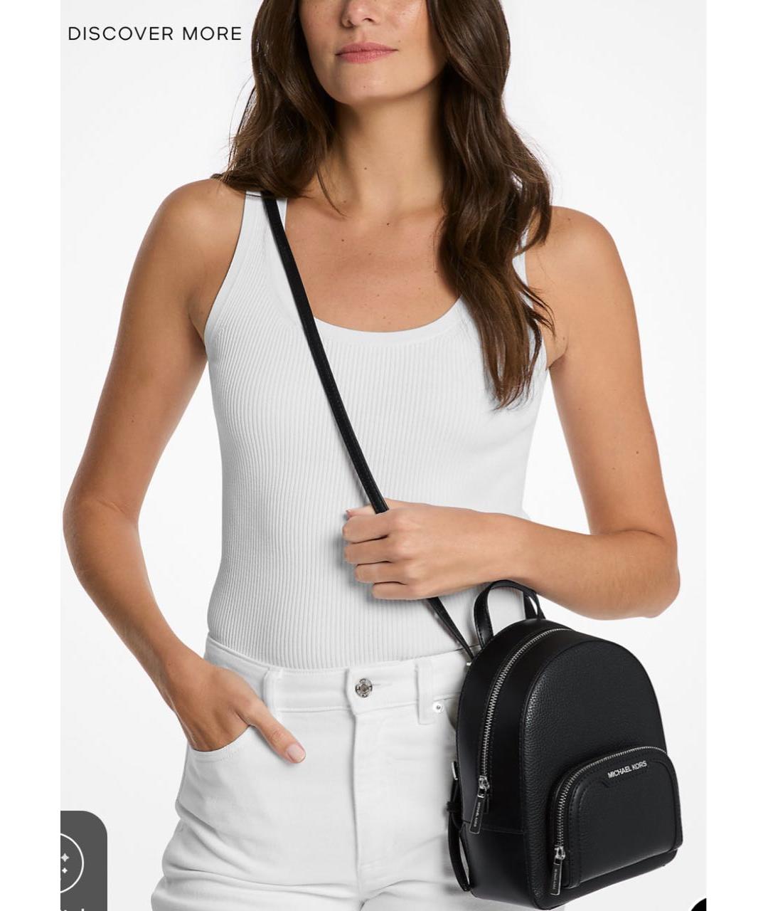 MICHAEL KORS Черный кожаный рюкзак, фото 7