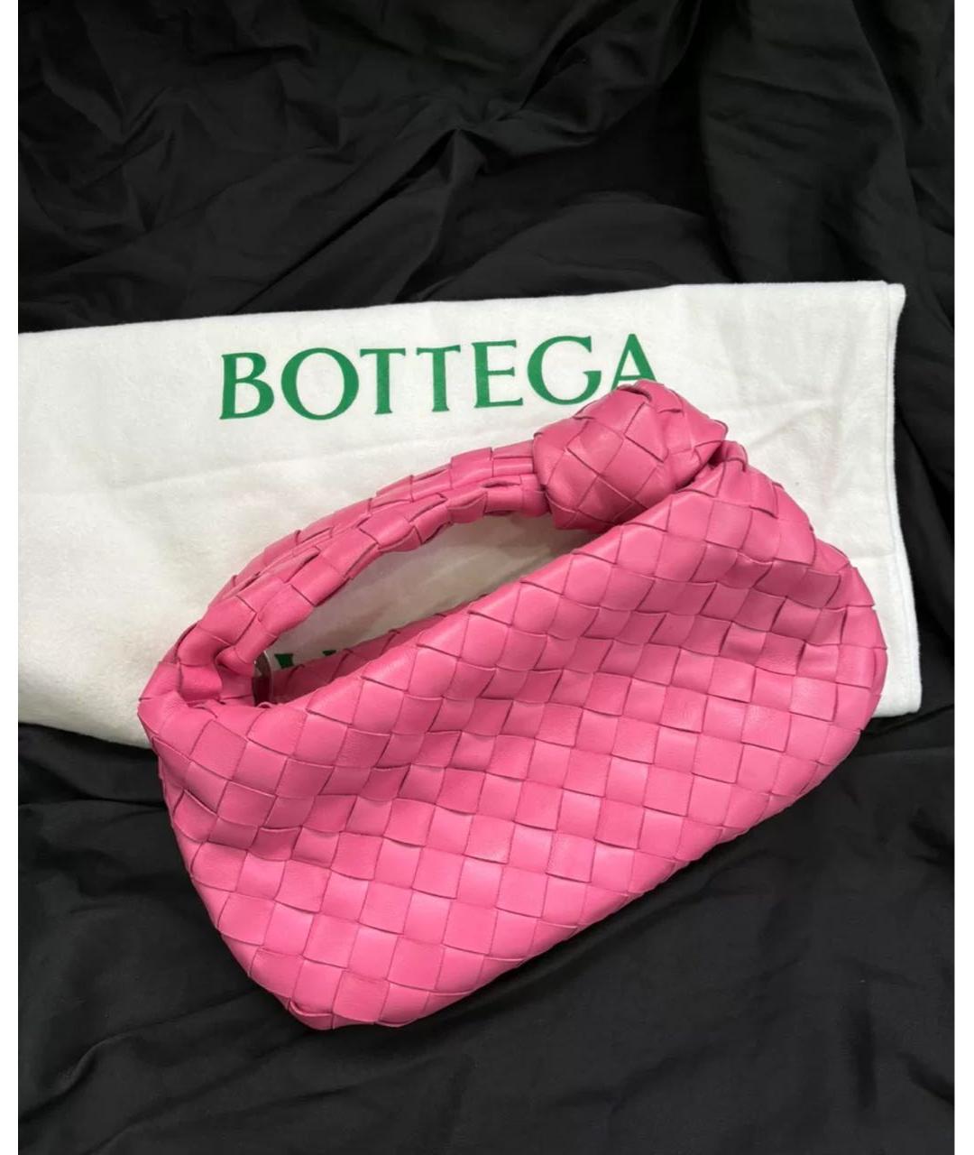 BOTTEGA VENETA Розовая кожаная сумка с короткими ручками, фото 2