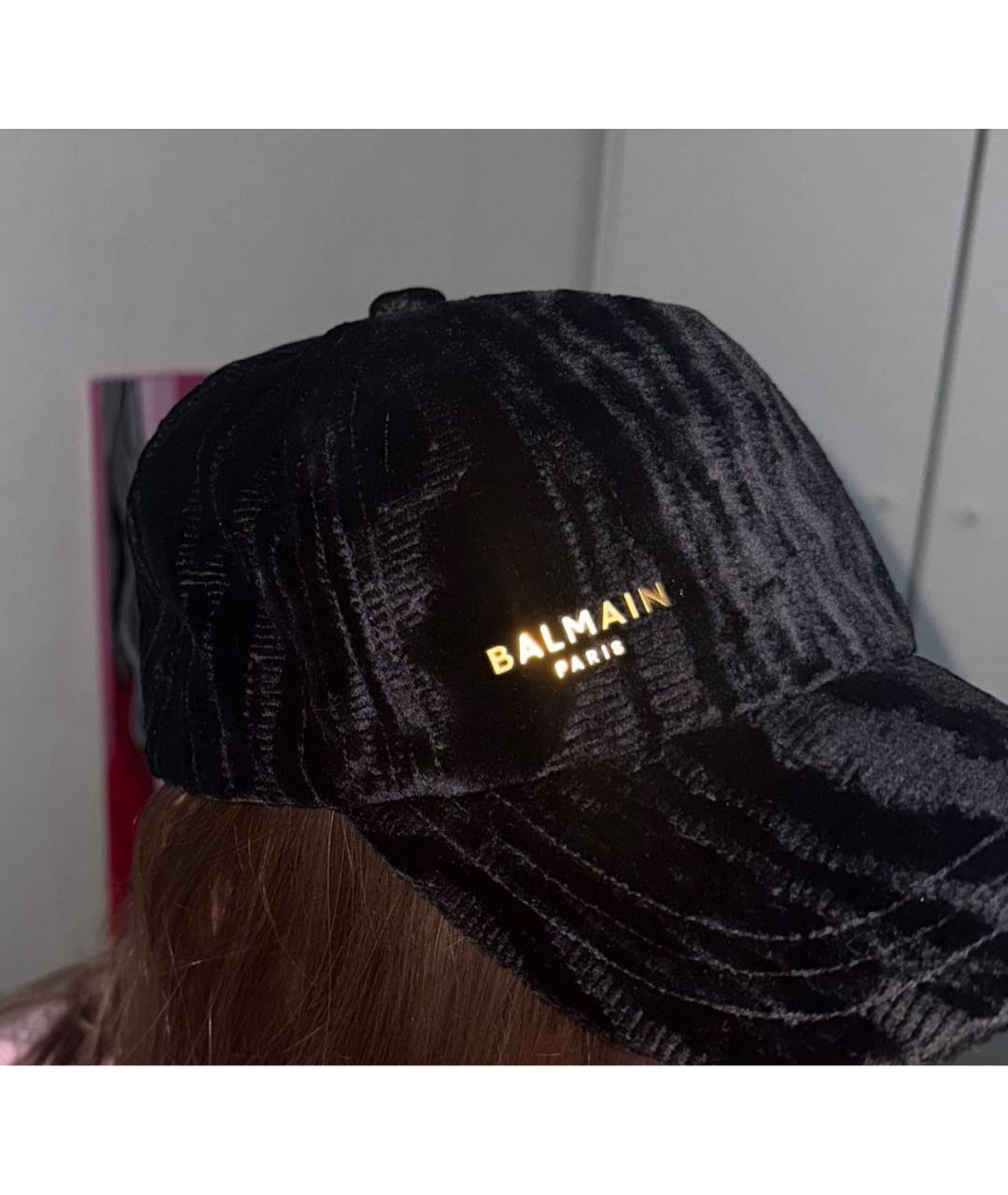 BALMAIN Черная хлопковая кепка, фото 3