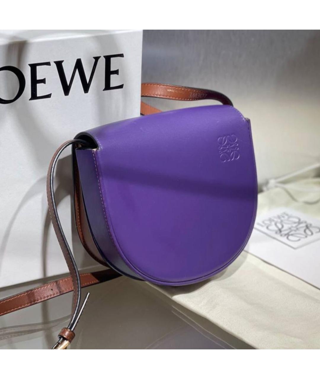 LOEWE Фиолетовая кожаная сумка через плечо, фото 2