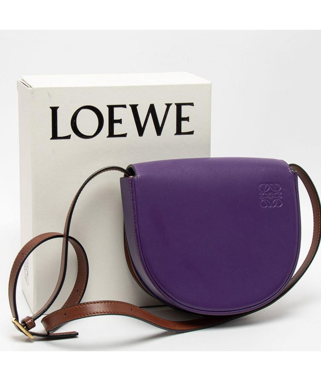 LOEWE Фиолетовая кожаная сумка через плечо, фото 7