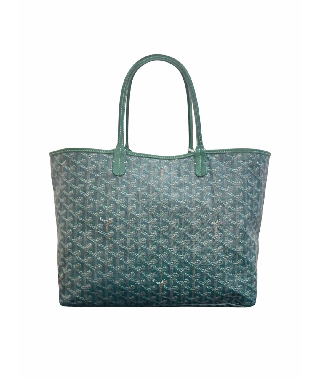 GOYARD Зеленая кожаная сумка тоут, фото 1