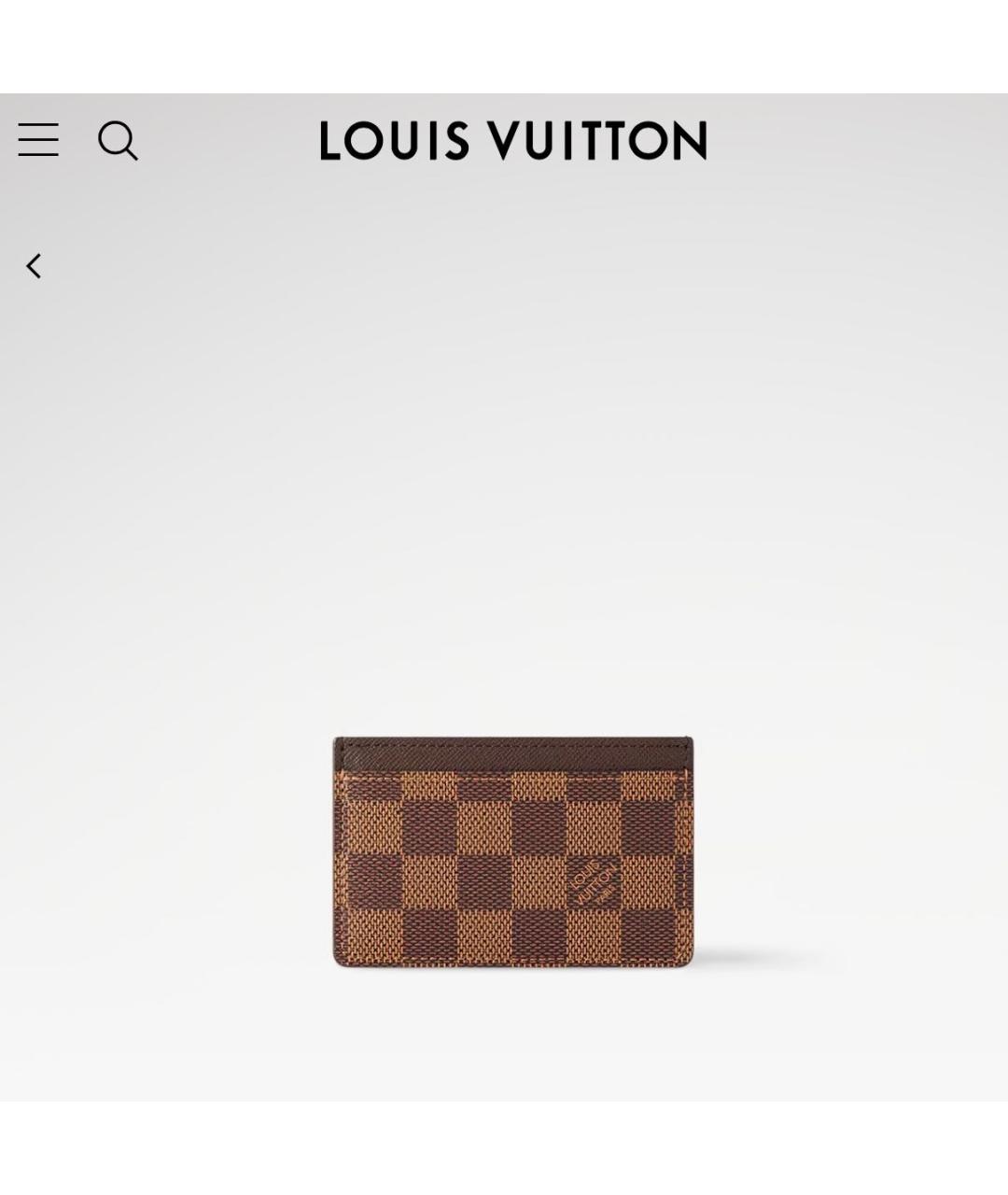 LOUIS VUITTON Коричневый кардхолдер, фото 6