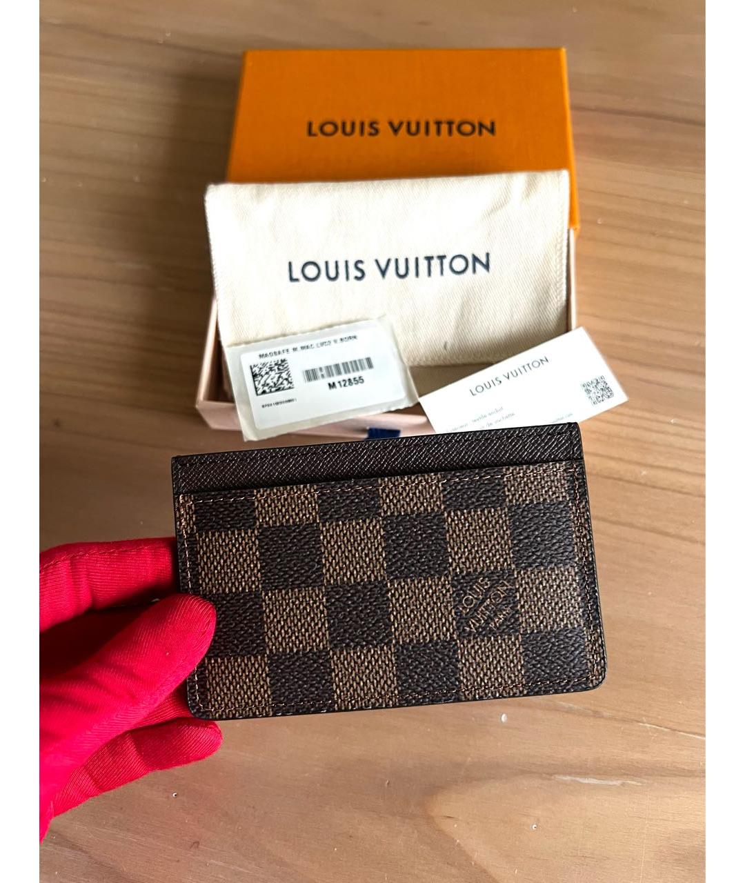 LOUIS VUITTON Коричневый кардхолдер, фото 4