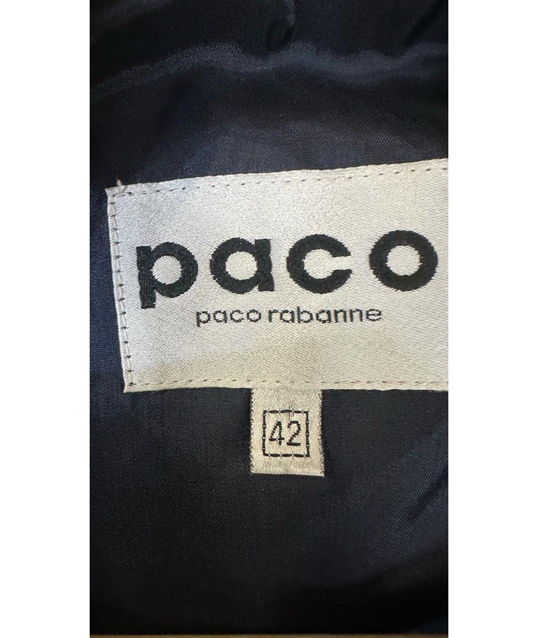 PACO RABANNE Черное бархатное пальто, фото 2