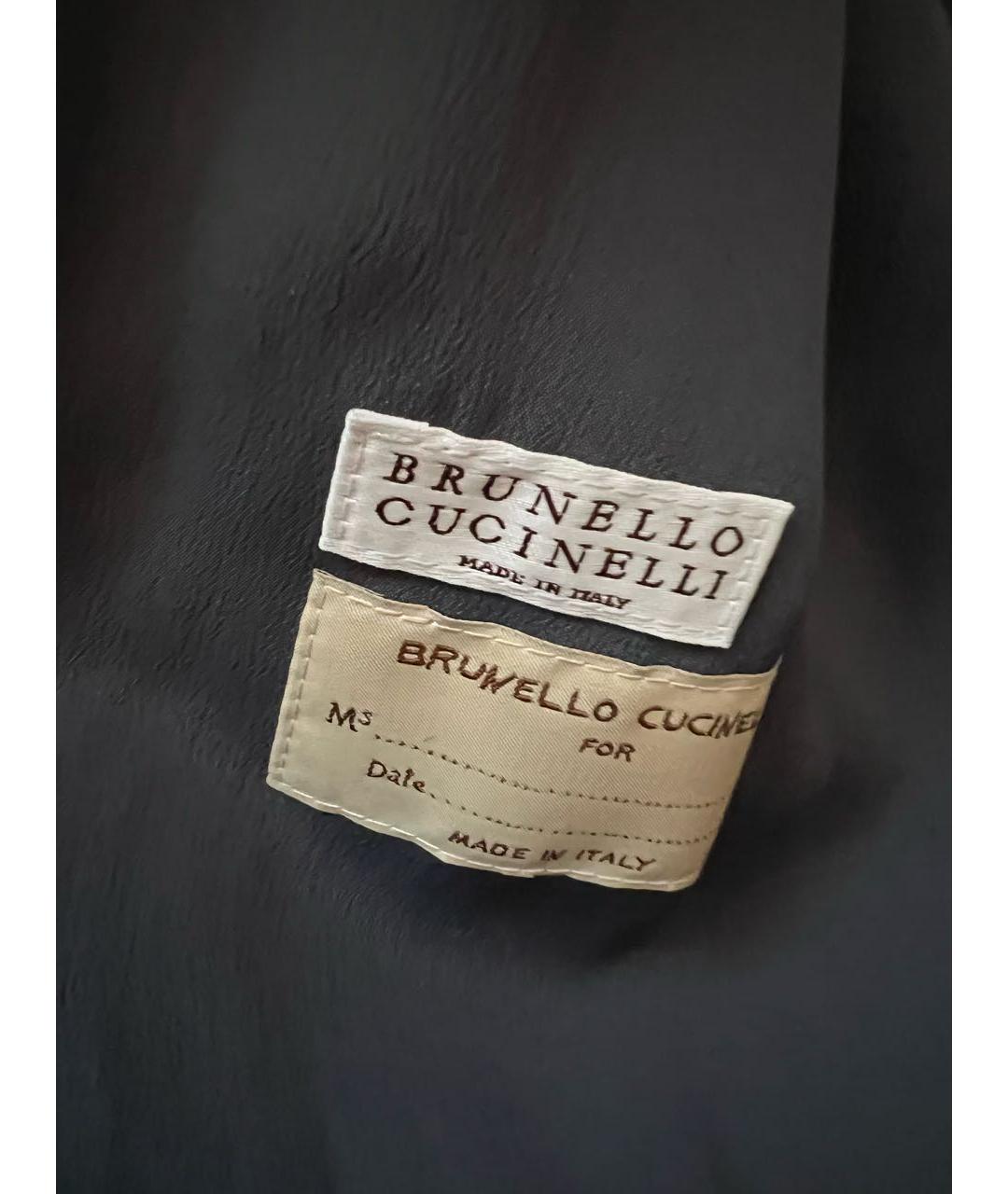 BRUNELLO CUCINELLI Темно-синяя замшевая куртка, фото 6