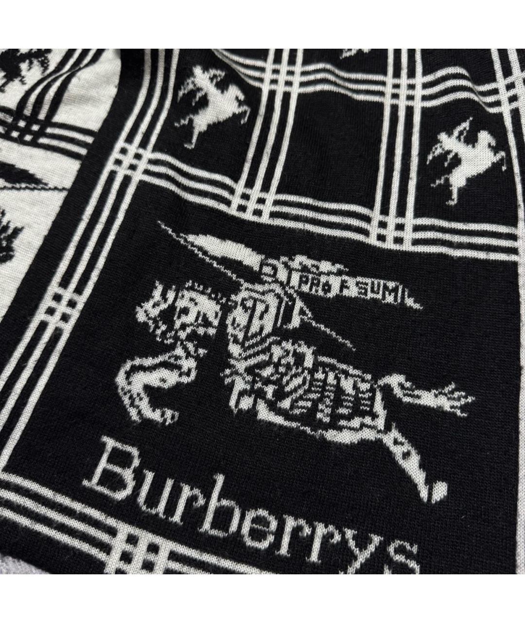 BURBERRY Черный шарф, фото 2