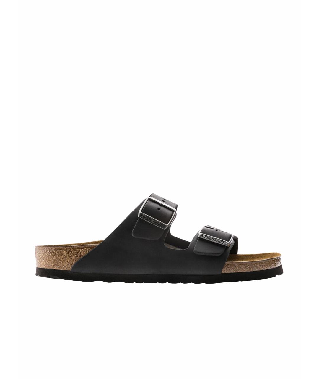 BIRKENSTOCK Черные нубуковые сандалии, фото 10