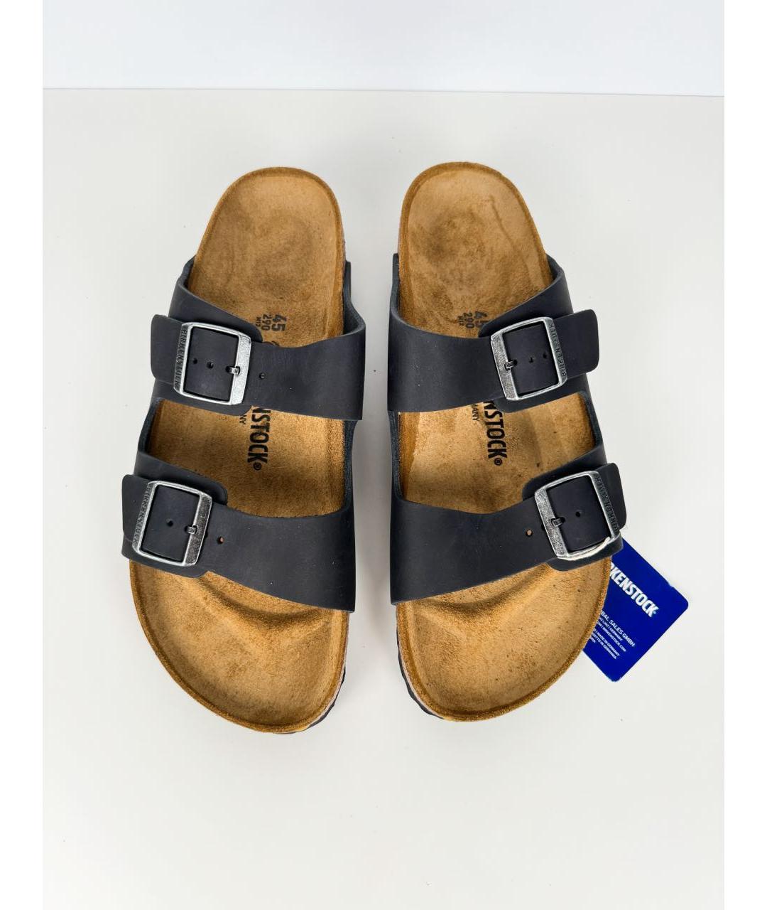 BIRKENSTOCK Черные нубуковые сандалии, фото 3