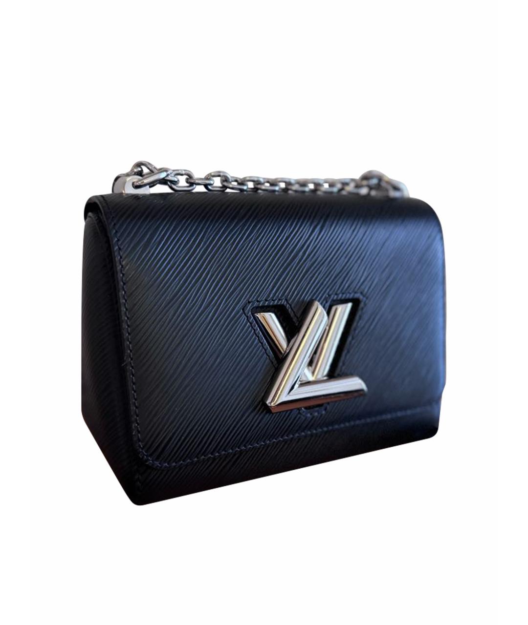 LOUIS VUITTON Черная кожаная сумка через плечо, фото 1