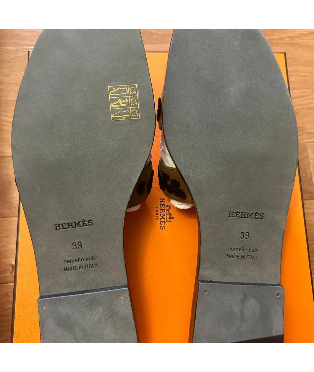 HERMES Замшевые сандалии, фото 5