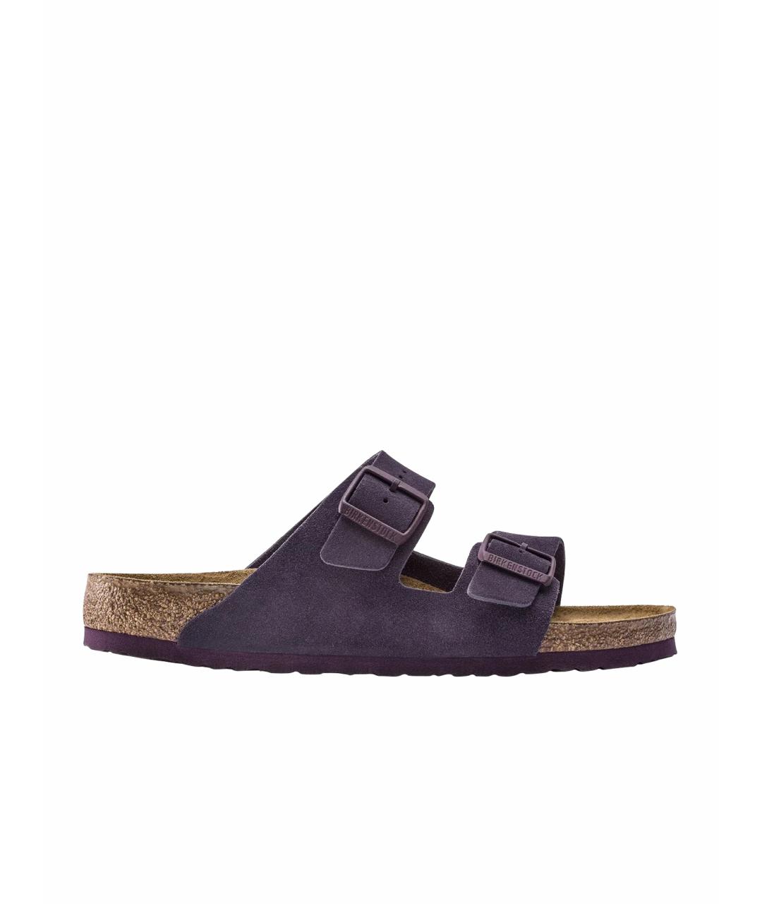 BIRKENSTOCK Фиолетовые замшевые сандалии, фото 1