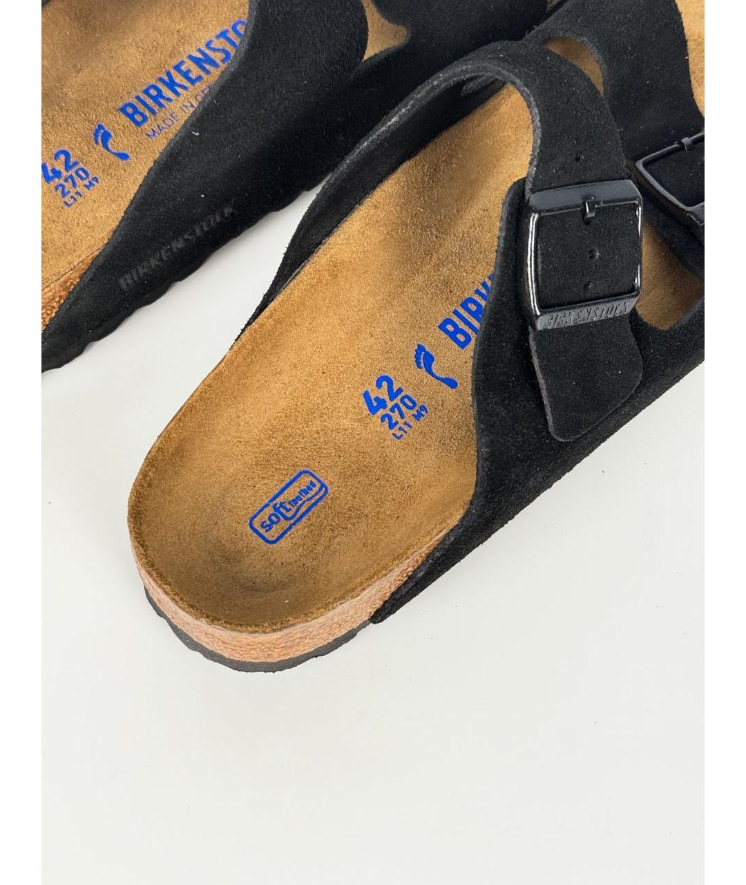 BIRKENSTOCK Черные замшевые сандалии, фото 4