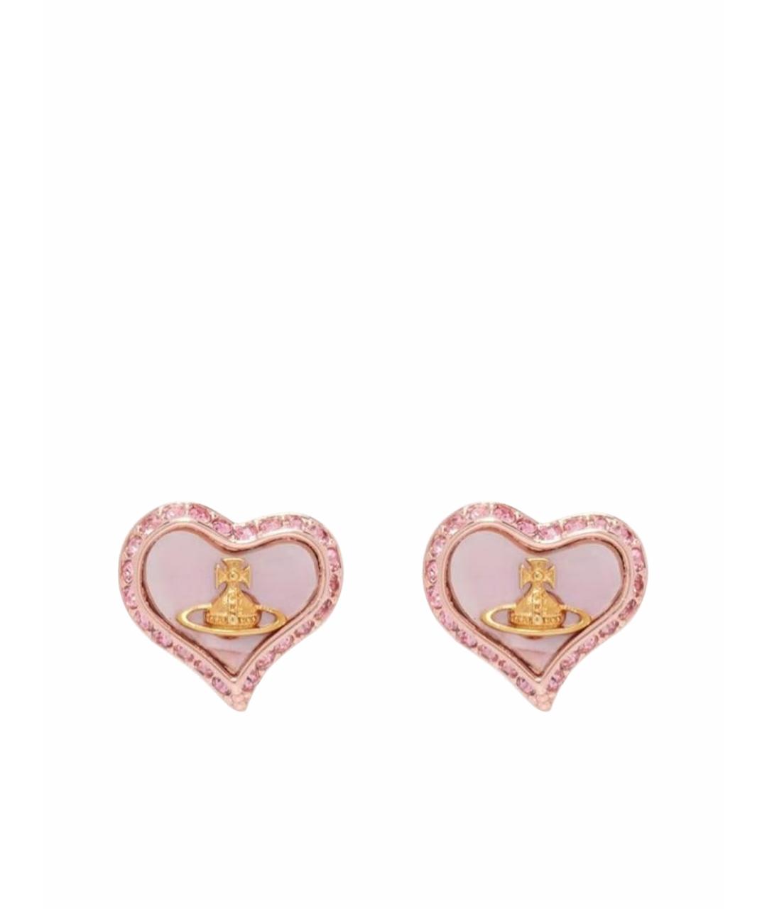 VIVIENNE WESTWOOD Розовые латунные серьги, фото 1