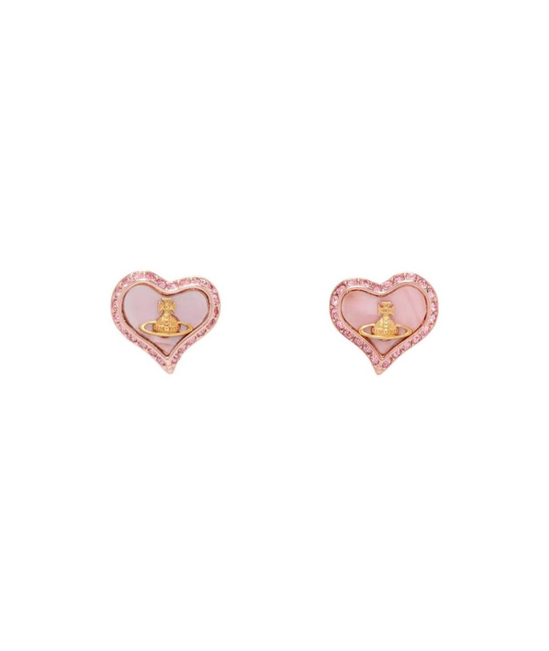VIVIENNE WESTWOOD Розовые латунные серьги, фото 3