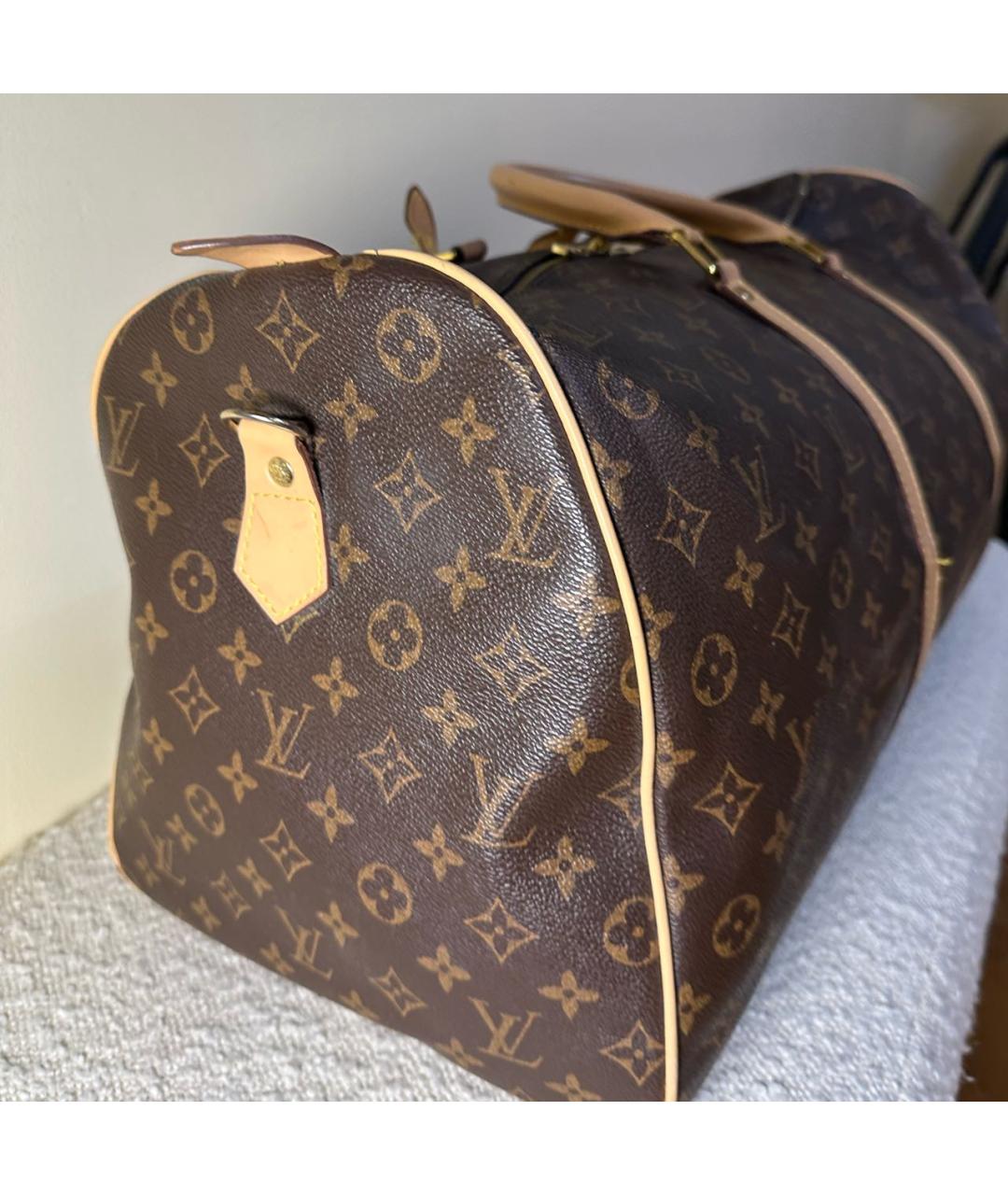 LOUIS VUITTON Оранжевая кожаная дорожная/спортивная сумка, фото 2