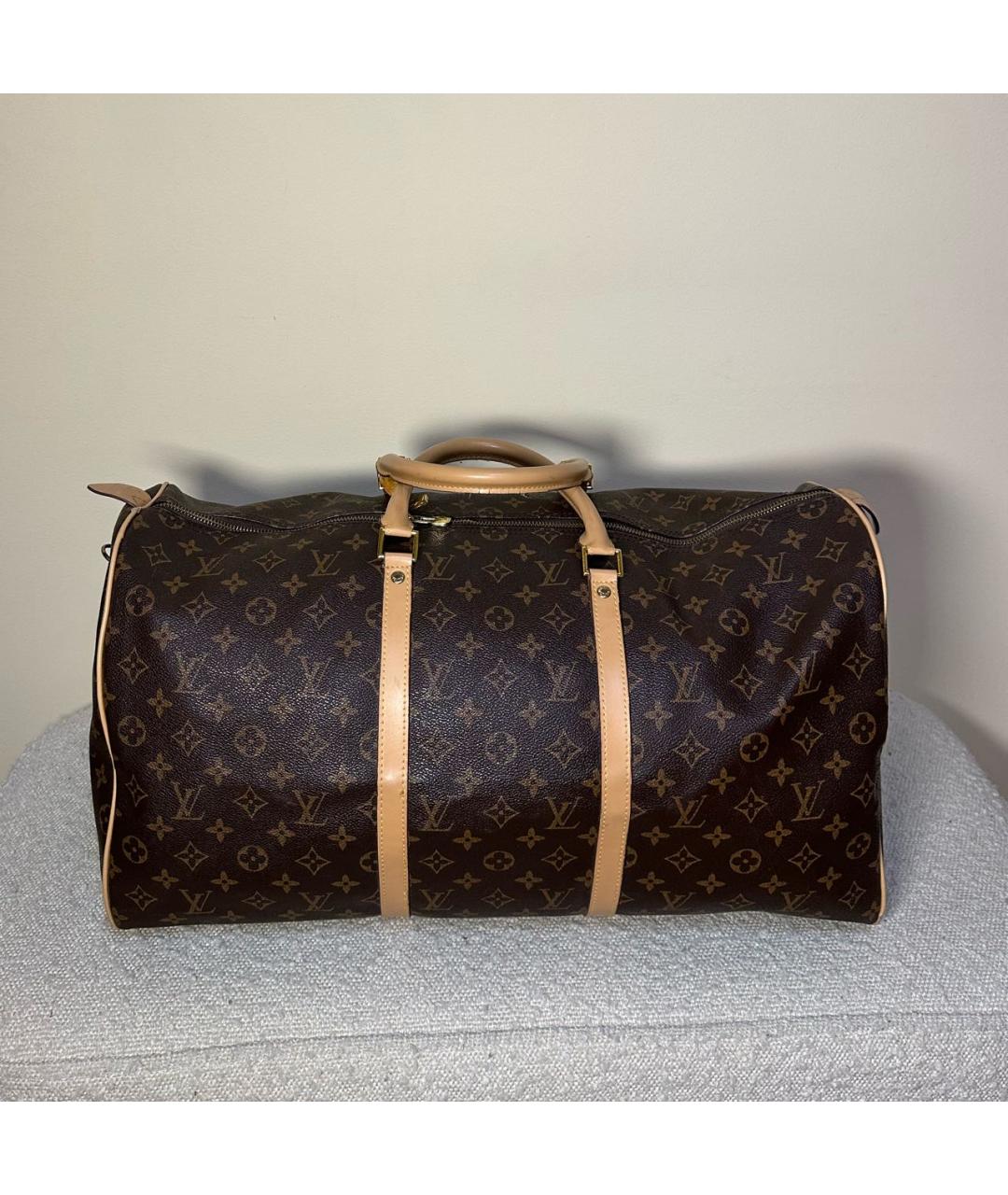 LOUIS VUITTON Оранжевая кожаная дорожная/спортивная сумка, фото 9