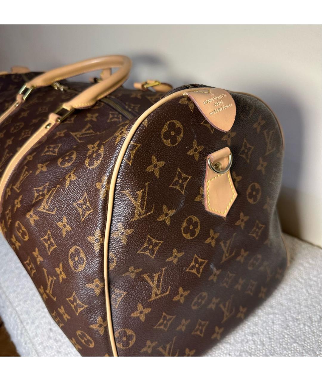 LOUIS VUITTON Оранжевая кожаная дорожная/спортивная сумка, фото 3