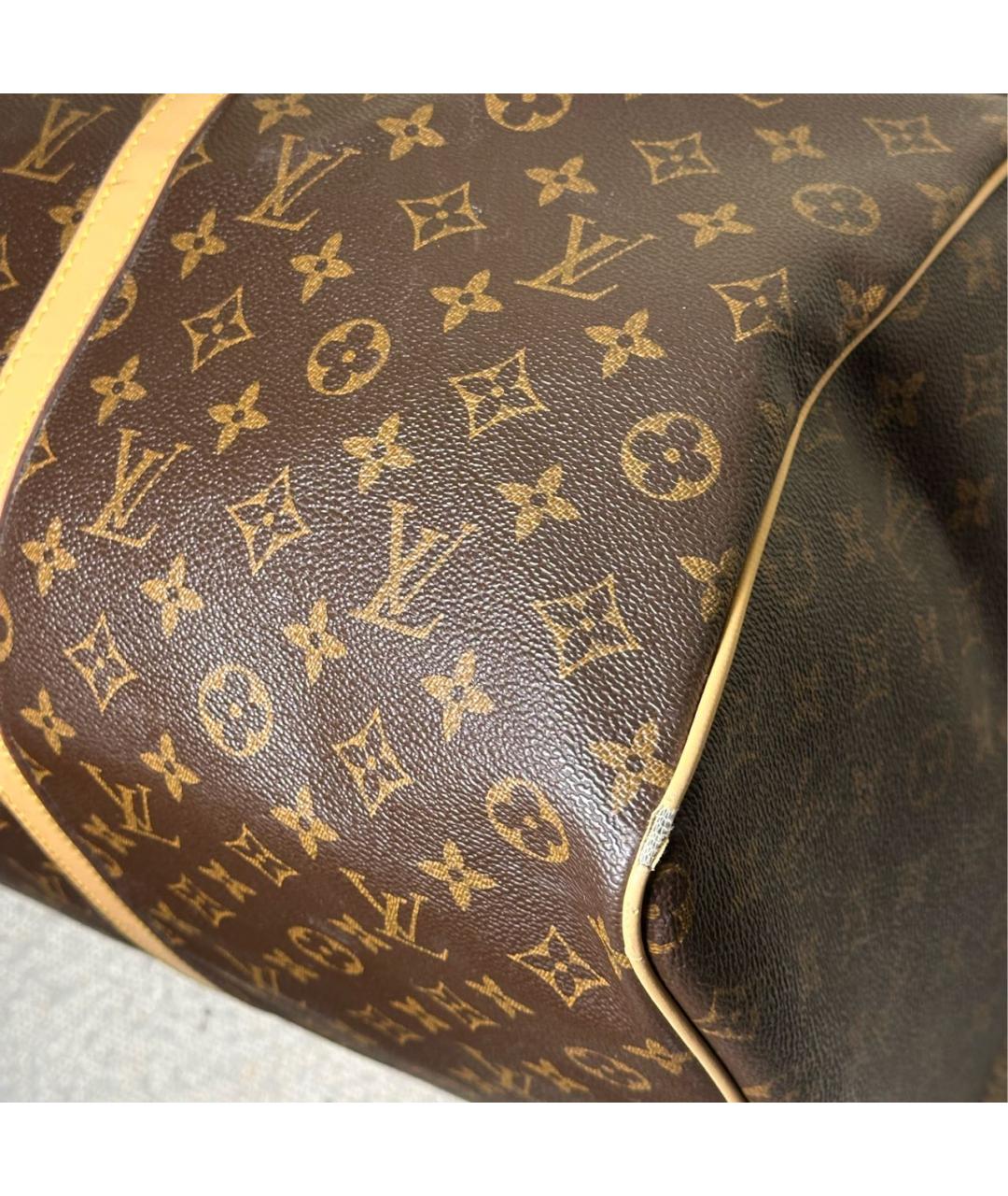 LOUIS VUITTON Оранжевая кожаная дорожная/спортивная сумка, фото 4