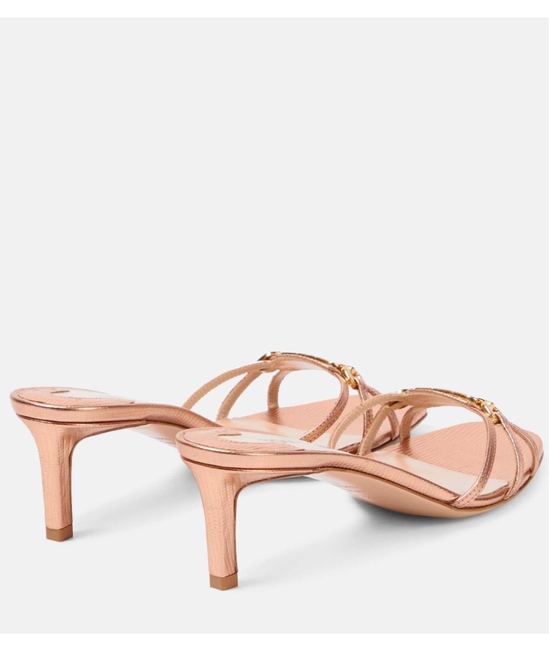 TOM FORD Золотые кожаные мюли, фото 2