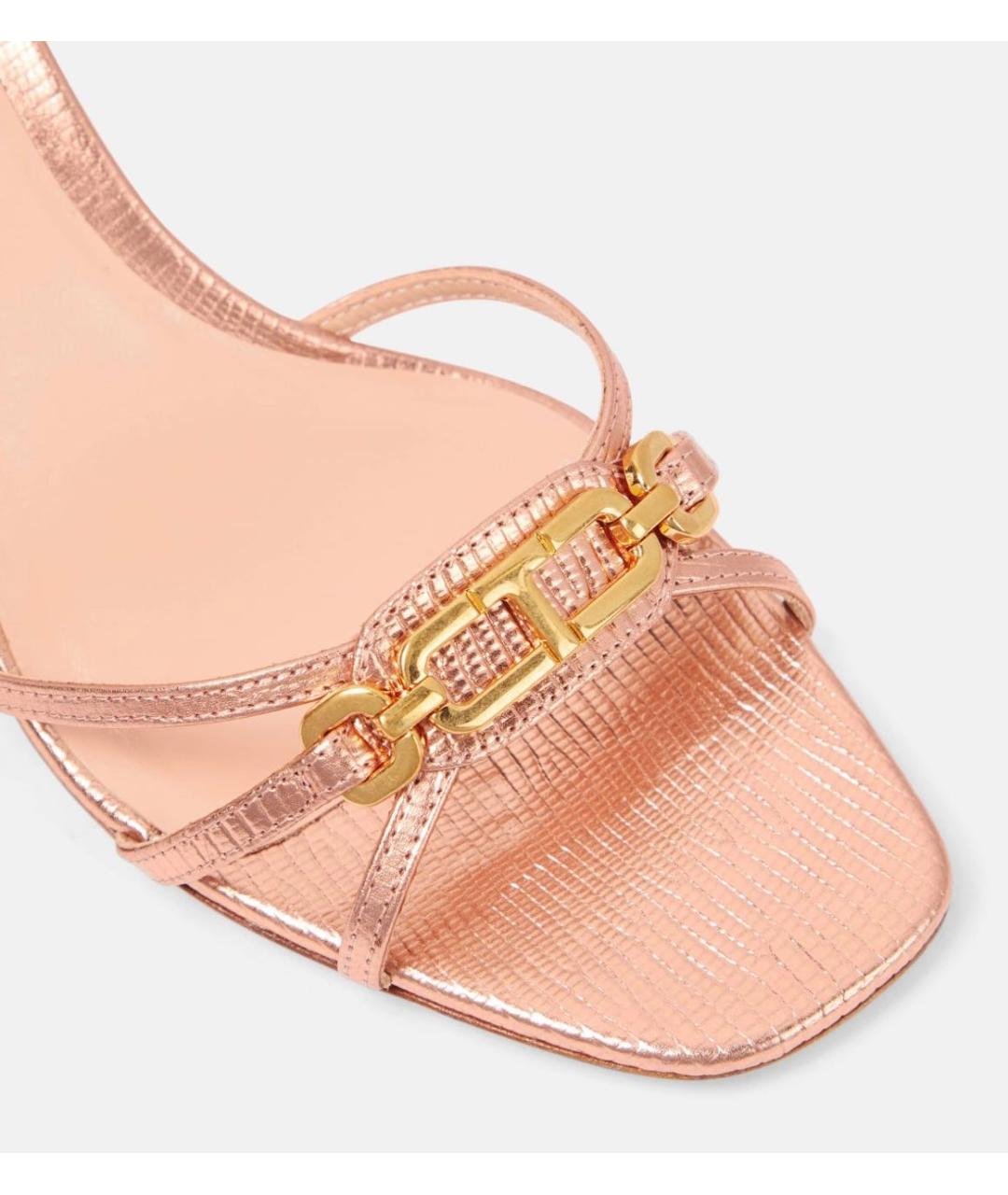 TOM FORD Золотые кожаные мюли, фото 3
