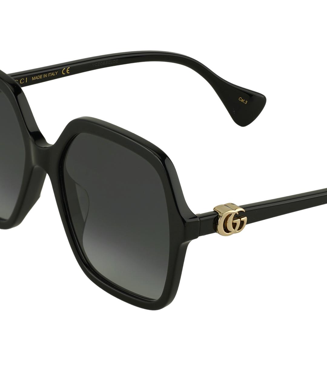 GUCCI Черные пластиковые солнцезащитные очки, фото 5