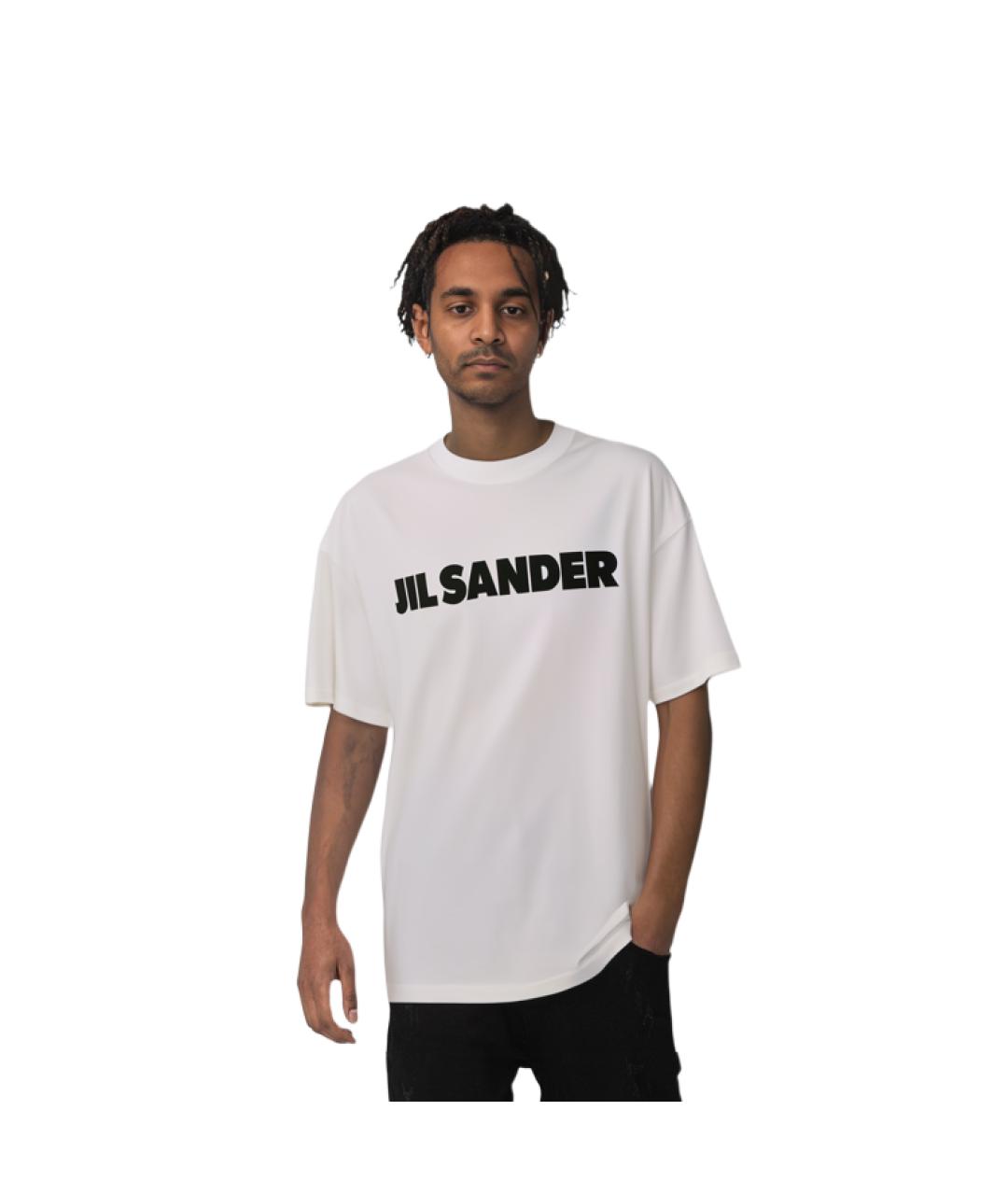 JIL SANDER Белая хлопковая футболка, фото 6