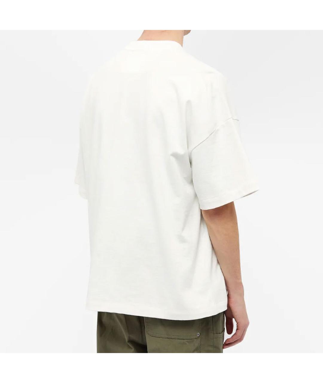 JIL SANDER Белая хлопковая футболка, фото 3