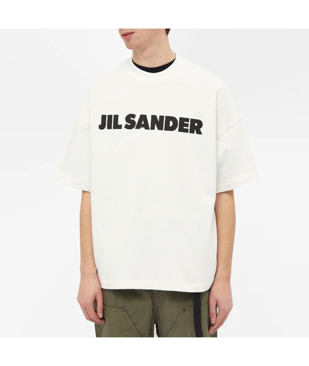 JIL SANDER Белая хлопковая футболка, фото 4