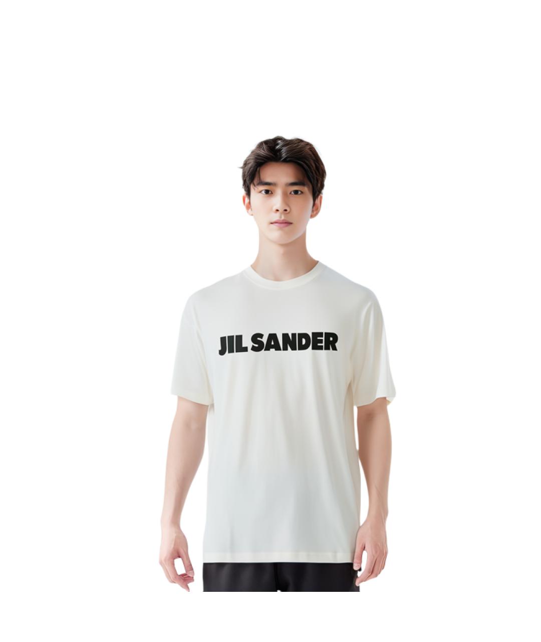 JIL SANDER Белая хлопковая футболка, фото 5