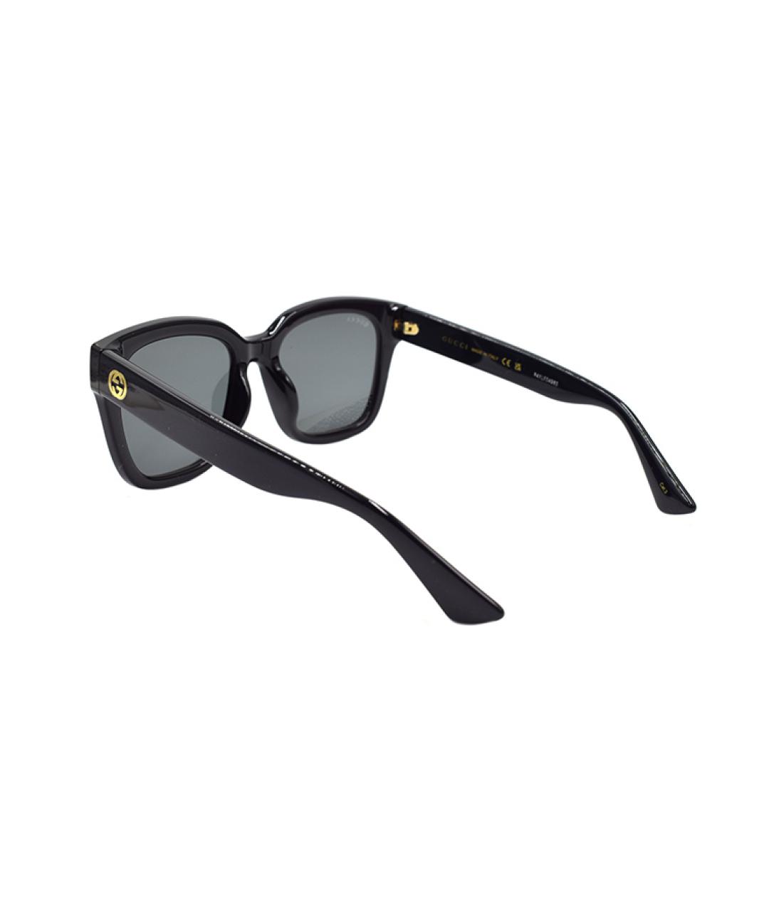 GUCCI Черные пластиковые солнцезащитные очки, фото 3