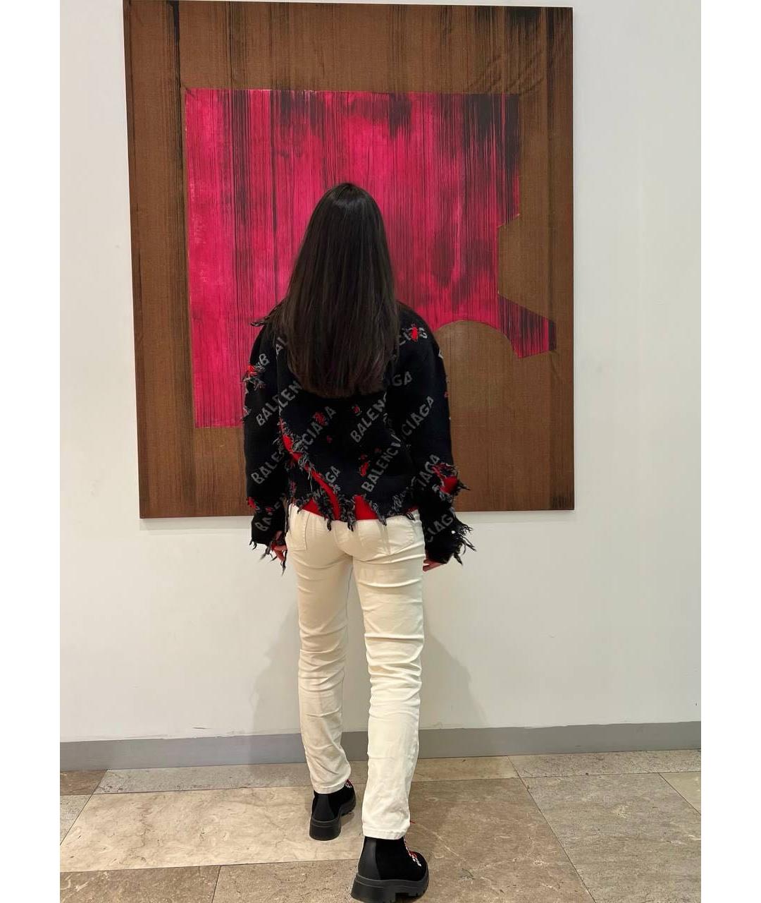 BALENCIAGA Черный шерстяной джемпер / свитер, фото 3
