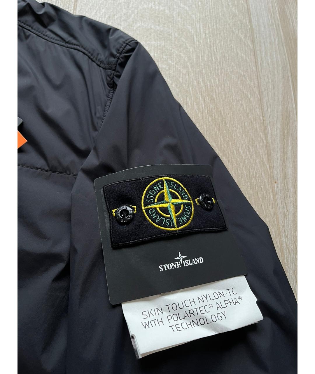 STONE ISLAND Черная полиамидовая куртка, фото 3