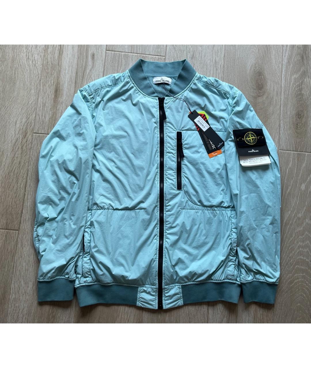 STONE ISLAND Голубая полиамидовая куртка, фото 2