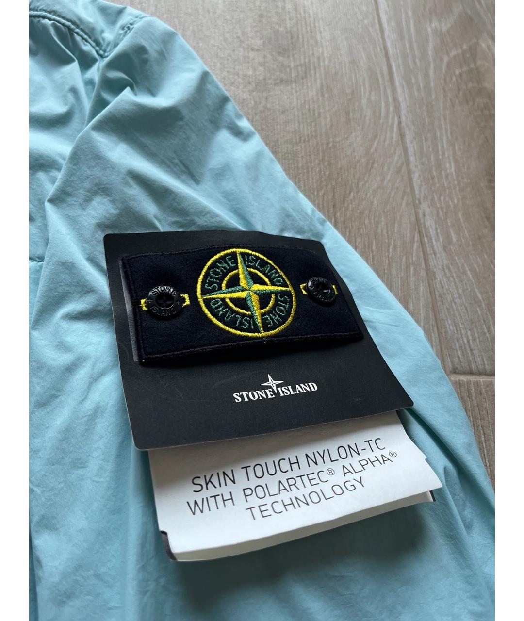 STONE ISLAND Голубая полиамидовая куртка, фото 3