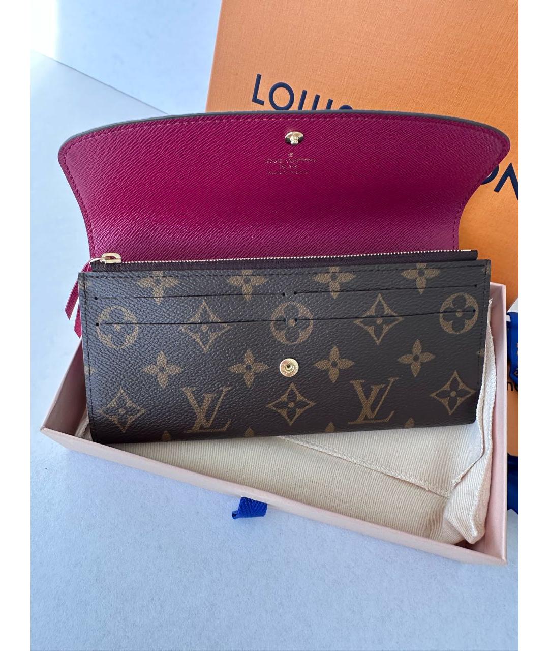 LOUIS VUITTON Коричневый кошелек, фото 2